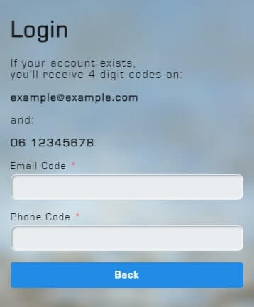 Finish login